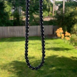 Black beaded necklace